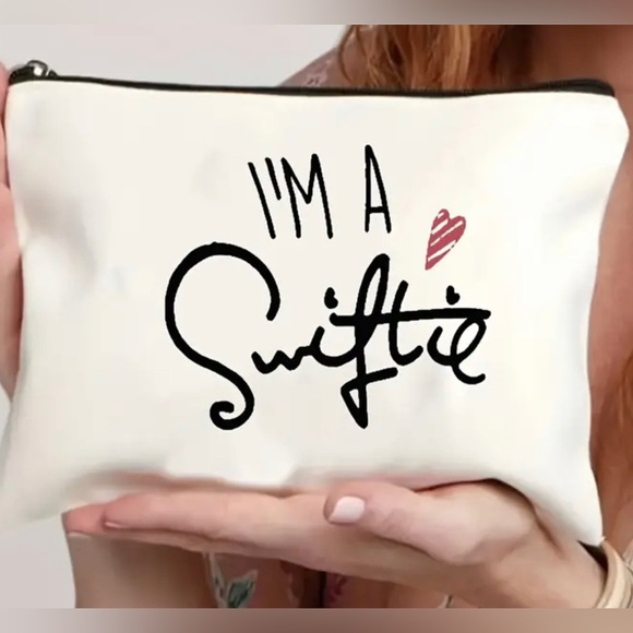 Swifty Fan Canvas Makeup Bag Zipper Pouch, Canvas Travel Bag w/Makeup - Picture 10 of 12